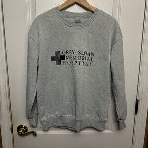 Grey's Anatomy Sweatshirt Unisex Adults Size L Gray Crewneck Pullover